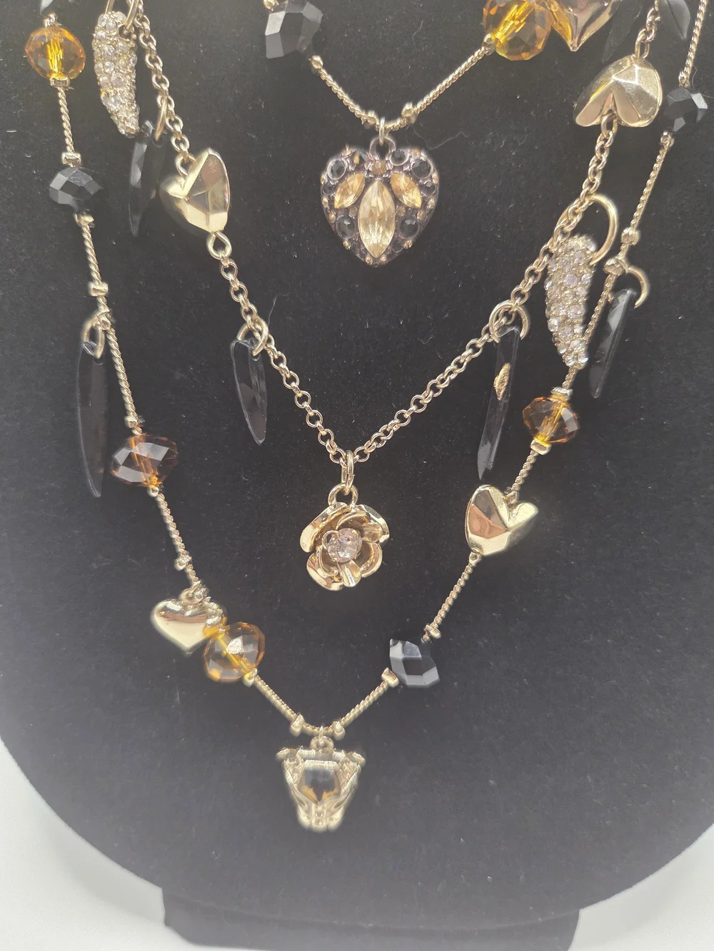 1568. Betsey Johnson Gold-Tone Multi-Strand  Necklace